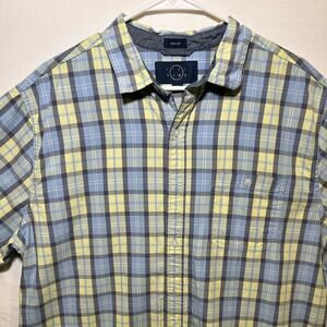 EvenTide Short Sleeve Men's Xl Plaid Button Down